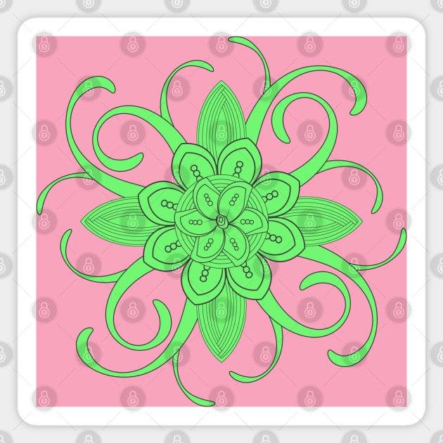 Abstract Doodle Flower Sticker by DeDoodle